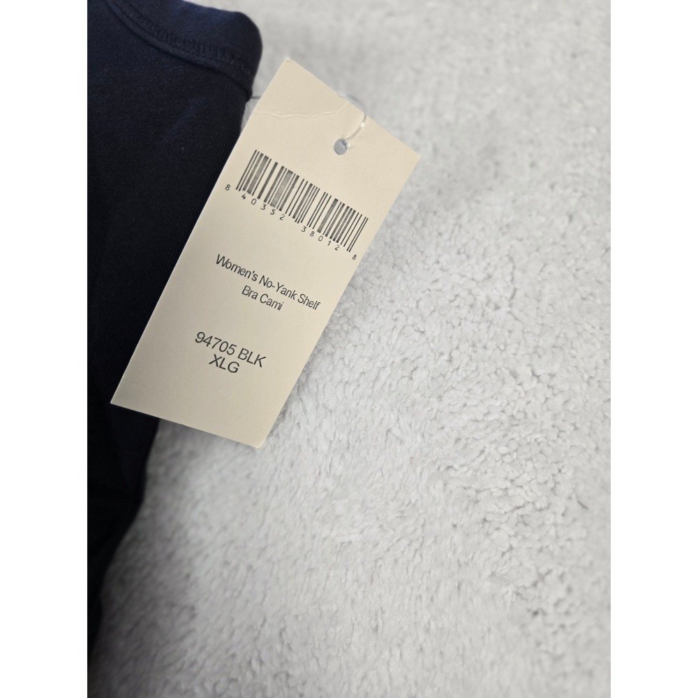 Duluth Trading Co Womens No-Yank Shelf Bra Cami Black XL Tank Top NEW Layer - Picture 2 of 11
